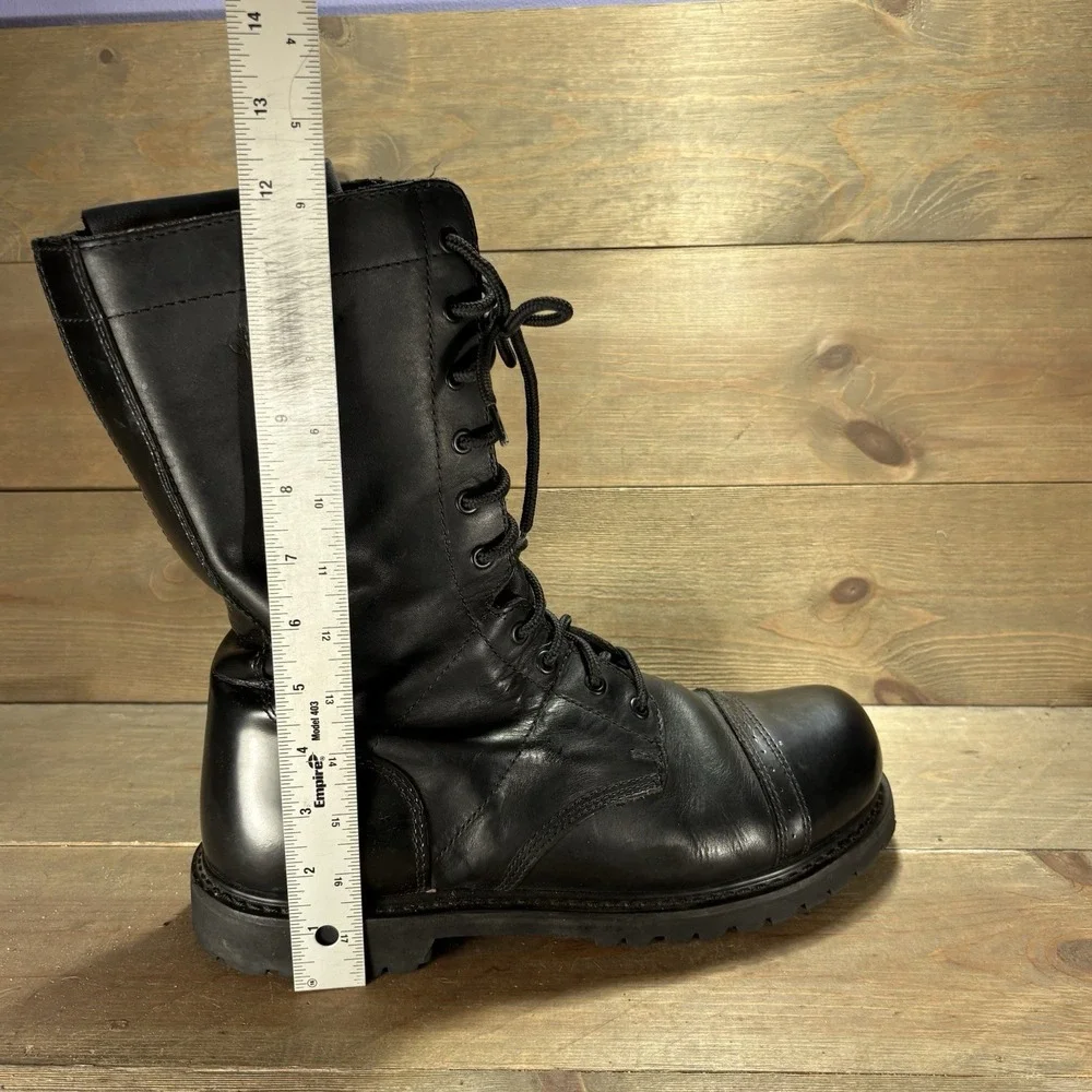 Bates Mens size 12 shoes Black Leather Cap Toe Lace Up Tactical Combat Boots